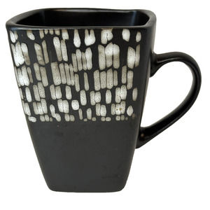 Beekman Home Brown & White Coffee Tea Mug Cup Square Marble Effect